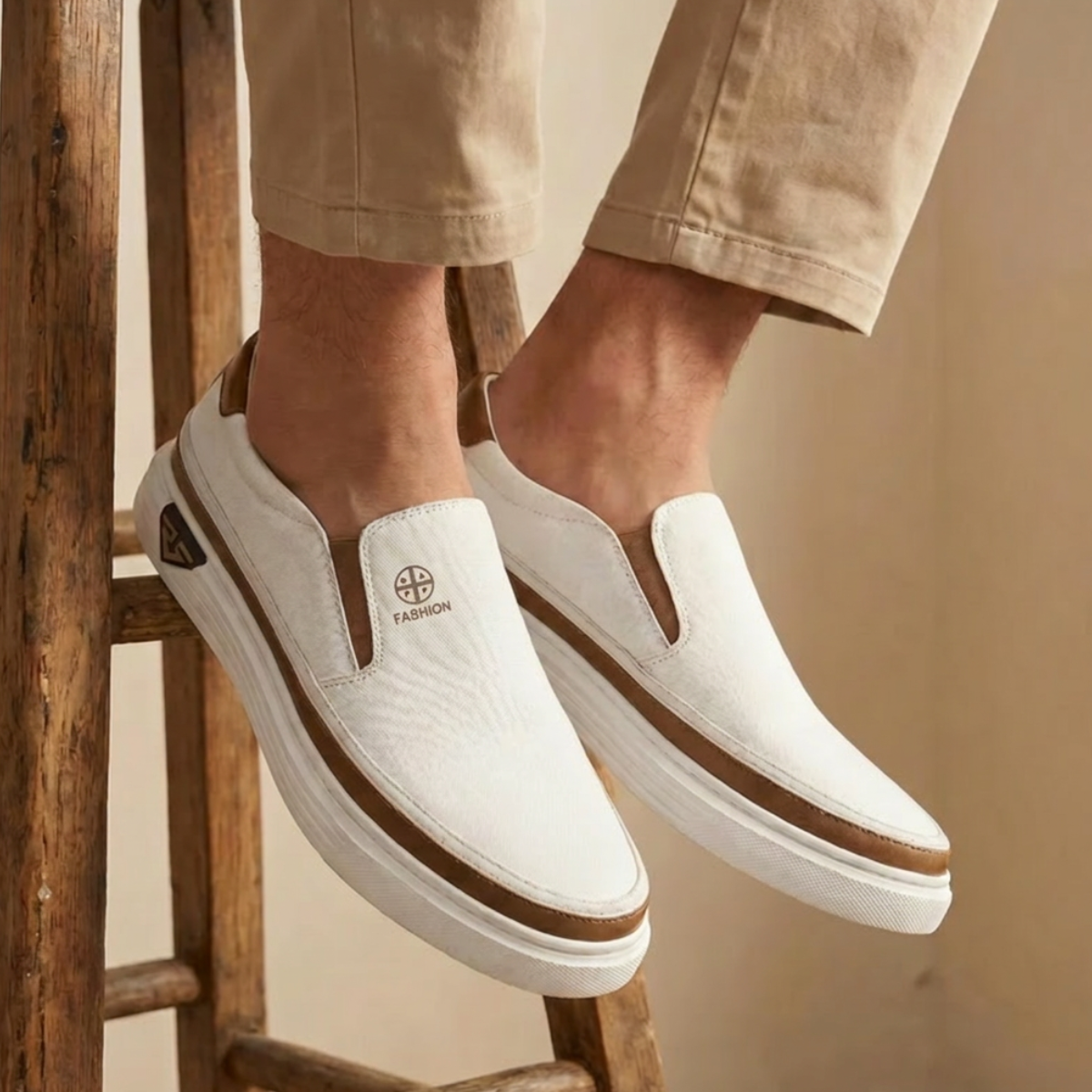 SNEAKER UOMO SLIP-ON IN PELLE